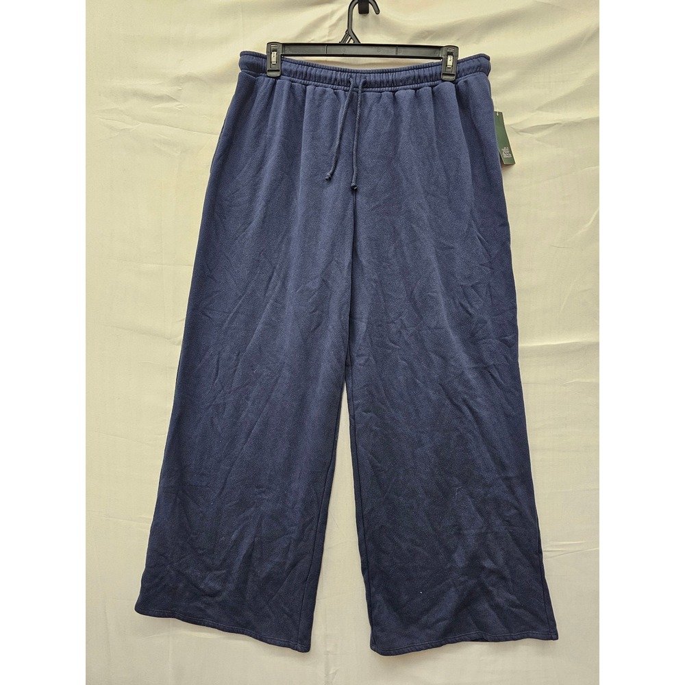 Wild Fable Womens Mid-Rise Wide Leg Pants Blue Polyester Blend Casual Size XL